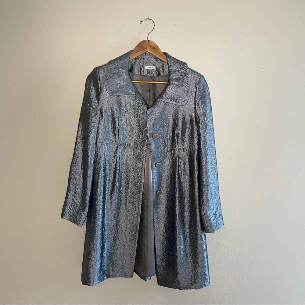 Semantiks Silver Dressy Top Coat Petite Small